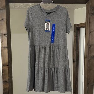 Nicole Miller Heather Gray T-Shirt Dress size Large